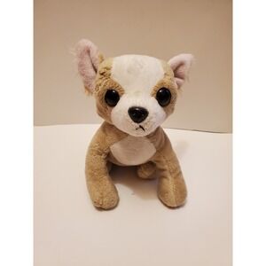 Ganz Webkinz Chihuahua Dog‎ Plush 7" Tan White Stuffed Animal Toy No Codd
